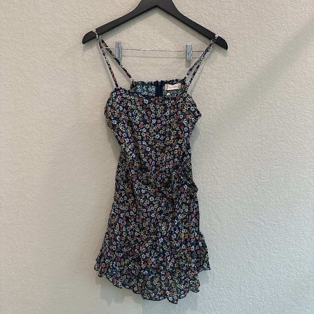 NWT Altar’d State Women's Navy/blue Floral Sleeveless Dress Size S
